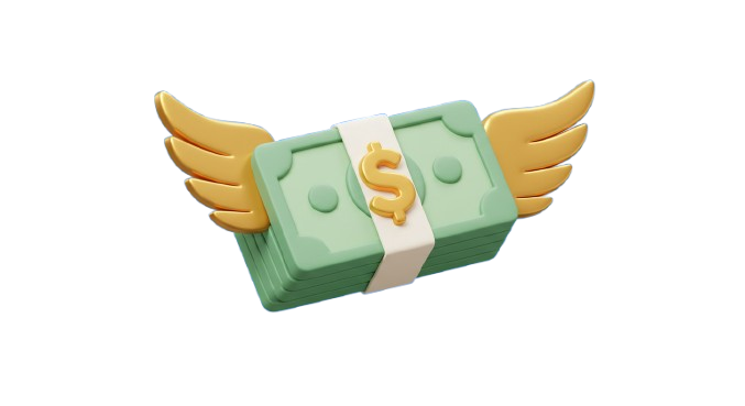 Money flying away